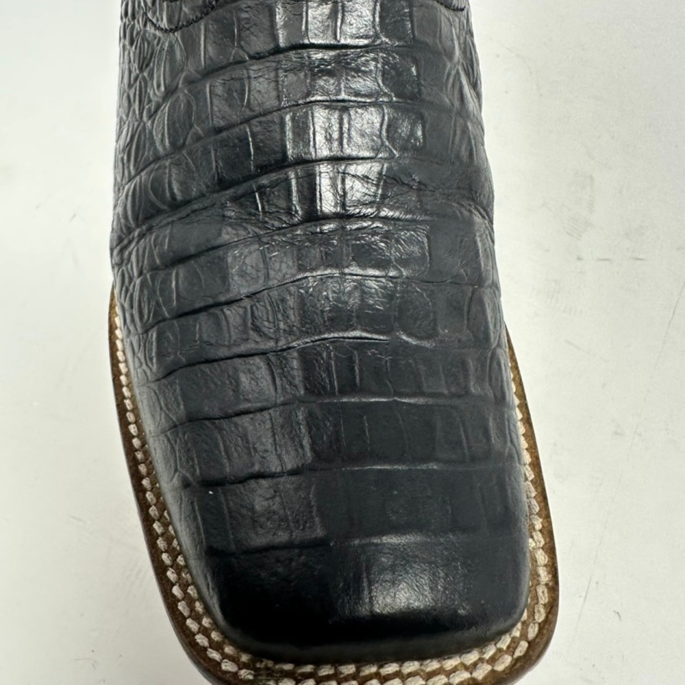 Cavenders Youth Boys Cowboy Boots 6D Black Crocodile Print Leather CV20140Y - Picture 14 of 15